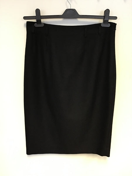 HOBBS BLACK WOOL BLEND PENCIL SKIRT SIZE 12