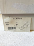 LK BENNETT SYBILA BLACK LEATHER HEELS SIZE 4.5/37.5