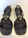 PRADA BLACK HEELED SANDALS SIZE 6/39