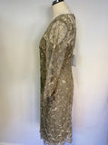 BRAND NEW GINA BACCONI TRUFFLE LACE SPECIAL OCCASION DRESS SIZE 12