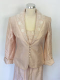 BRAND NEW VENI INFANTINO FOR ROLAND JOYCE PALE PINK BEADED SILK SPECIAL OCCASION/ MOTHER OF THE BRIDE OUTFIT SIZE 10