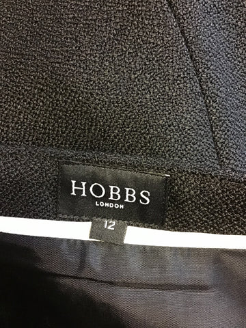 HOBBS BLACK WOOL BLEND PENCIL SKIRT SIZE 12