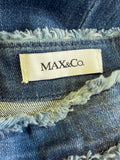 MAX & CO BLUE DENIM A LINE KNEE LENGTH SKIRT SIZE 12