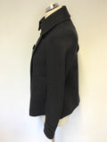 WHISTLES BLACK DOUBLE BREASTED SHORT COAT SIZE 8