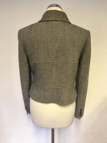 HOBBS BROWN FLECK WOOL BLEND JACKET & SKIRT SUIT SIZE 12