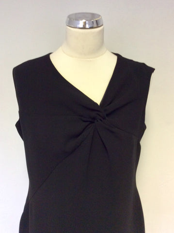 PRÉCIS BLACK TWIST NECKLINE BLACK SHIFT DRESS SIZE 14