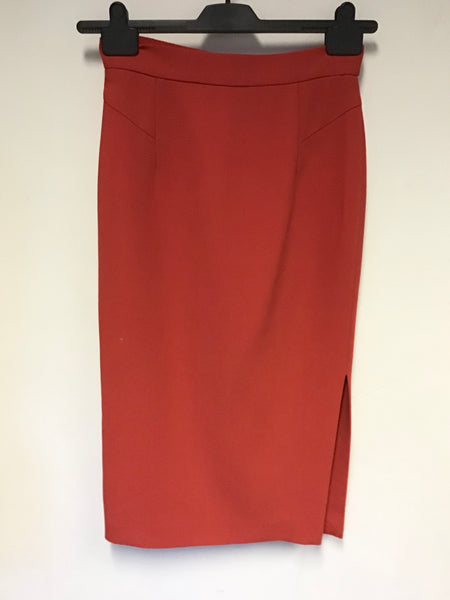 LK BENNETT RED PENCIL SKIRT SIZE 8