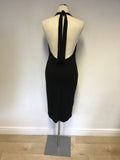 Hobbs Black Halterneck Dress Size 12