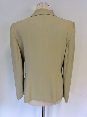 WISH PALE GREEN SATIN TRIM JACKET & LONG SKIRT SUIT SIZE 14