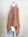 JIGSAW DUSKY PINK WOOL & CASHMERE BLEND PONCHO SIZE S/M