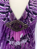 CHRISTIAN AUDIGIER PURPLE PRINT STRETCH DRESS SIZE M