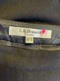 LK BENNETT BLACK TAILORED TAPERED LEG TROUSERS SIZE 10