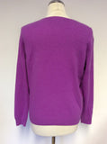 MARKS & SPENCER PINK CASHMERE JUMPER SIZE 14