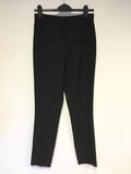 NEW LK BENNETT BLACK RIBBON OXFORD BLACK HIGH RISE TROUSERS SIZE 8