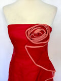 BRAND NEW COAST RED SILK PAIGE ROSE SPECIAL OCCASION DRESS SIZE 10