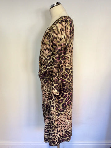 BRAND NEW POMODORO LEOPARD PRINT STRETCH JERSEY FRESS SIZE 20