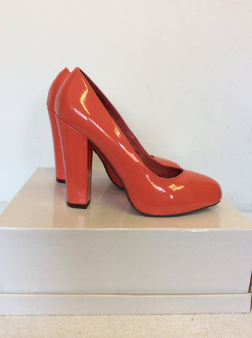 BRAND NEW WITH DEFECTS RAVEL CORAL PATENT HEELS SIZE 5/38