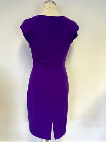 LK BENNETT PURPLE PENCIL DRESS SIZE 10