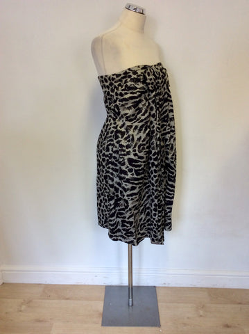 BRAND NEW PAUL SMITH ANIMAL PRINT STRAPLESS DRESS SIZE 42 UK 10