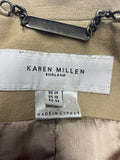 KAREN MILLEN CAMEL BRUSHED COTTON KNEE LENGTH COAT SIZE 14