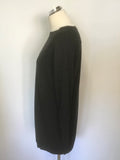 COS CHARCOAL GREY MERINO WOOL LONG OVERSIZE JUMPER SIZE S