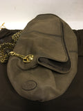 TODS BROWN LEATHER & GOLD CHAIN STRAP SHOULDER BAG