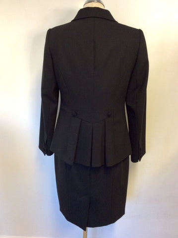 PEPPERBERRY BLACK WOOL BLEND JACKET,SKIRT & DRESS SUIT SIZE 10