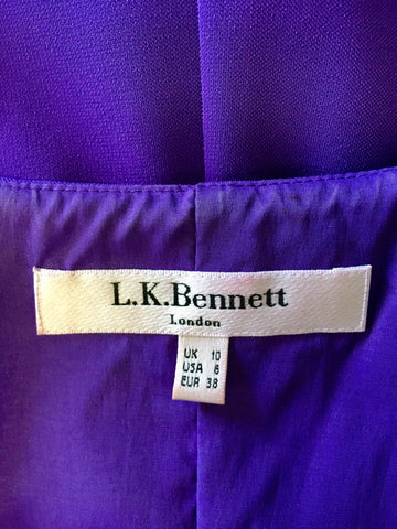 LK BENNETT PURPLE PENCIL DRESS SIZE 10