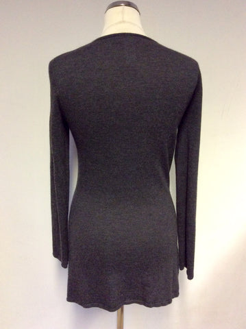 PATAGONIA DARK GREY CASHMERE LONG SLEEVE JUMPER SIZE M