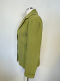 HOBBS LIME GREEN MERINO WOOL UNLINED JACKET SIZE 14