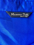 MASSIMO DUTTI ROYAL BLUE SILK SHIRT SIZE 44 UK 16