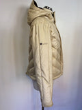 BURTON CREAM PEARLISED PADDED GOOSE DOWN SNOWBOARD JACKET SIZE S