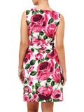 BRAND NEW PHASE EIGHT WHITE,PINK & GREEN FLORAL PRINT SLEEVELESS BERGAMOT DRESS SIZE 12