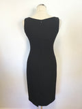 MARKS & SPENCER BLACK SLEEVELESS PENCIL DRESS SIZE 8