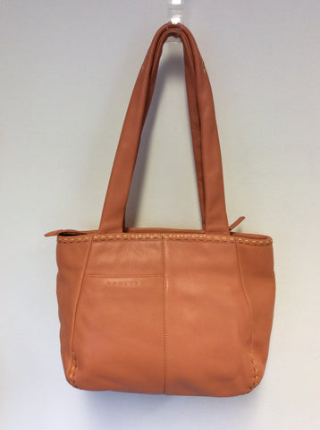 RADLEY CORAL ORANGE LEATHER SHOULDER BAG