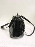 HOBBS BLACK PATENT LEATHER SHOULDER BAG