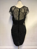 COAST BLACK LACE TRIM SPECIAL OCCASION PENCIL DRESS SIZE 14