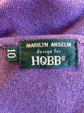 HOBBS DAMSON SILK & WOOL BLEND JUMPER SIZE 10