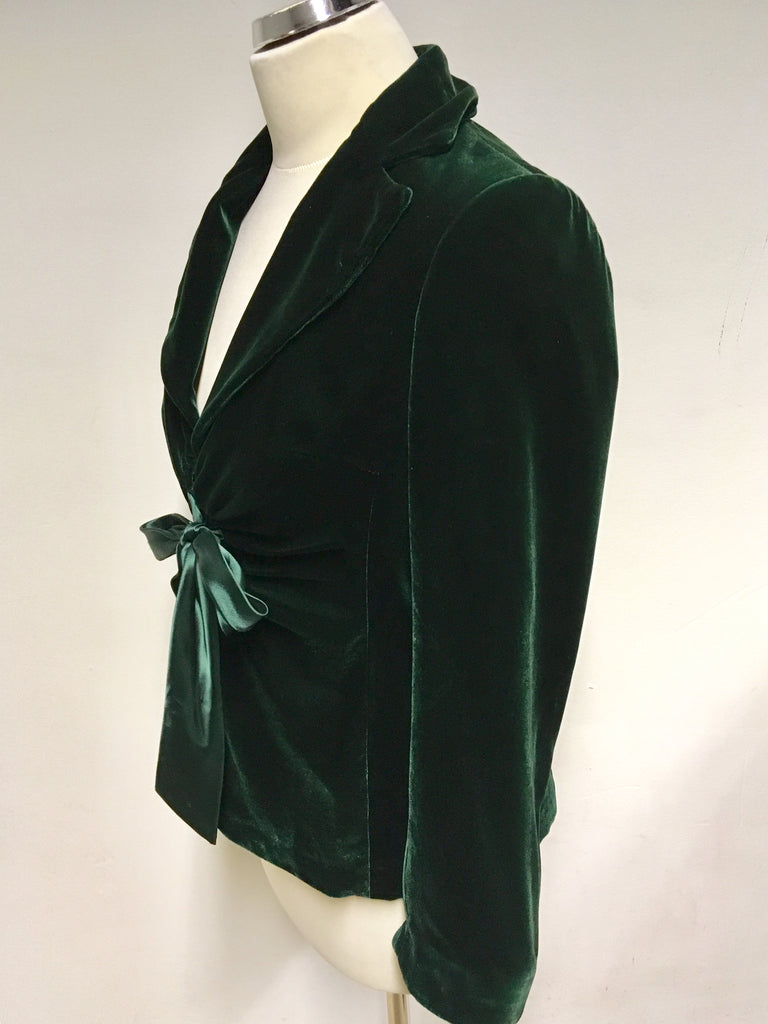 PRÉCIS PETITE EMERALD GREEN VELVET JACKET & TROUSER SUIT SIZE 8 ...