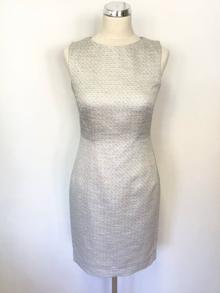 BRAND NEW LK BENNETT STELLA SILVER PENCIL DRESS SIZE 8