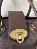 RARE MULBERRY FITZROVIA  DARK BROWN LEATHER TOTE/ SHOULDER BAG