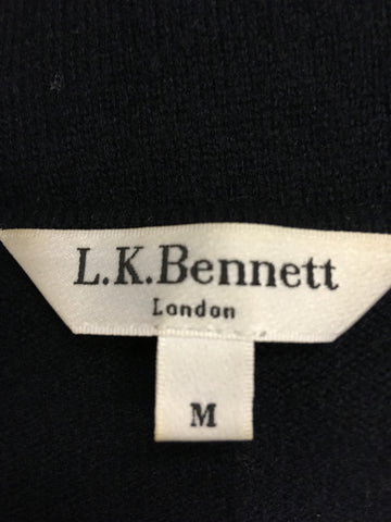 LK BENNETT DARK BLUE LONG OVERSIZE JUMPER SIZE M