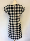 PHASE EIGHT BLACK & WHITE CHECK PENCIL DRESS SIZE 14