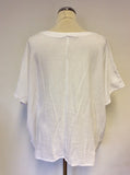 ONE LIFE WHITE COTTON OVERSIZE LAGENLOOK TOP SIZE M