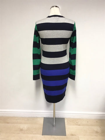 BRAND NEW KAREN MILLEN STRIPED LONG SLEEVE DRESS SIZE M