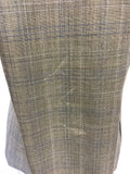 TED BAKER BLUE & GREY CHECK TAILORED JACKET & PENCIL SKIRT SUIT SIZE 2 UK 10