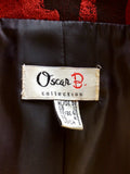 OSCAR B BLACK & RED PRINT JACKET SIZE 12