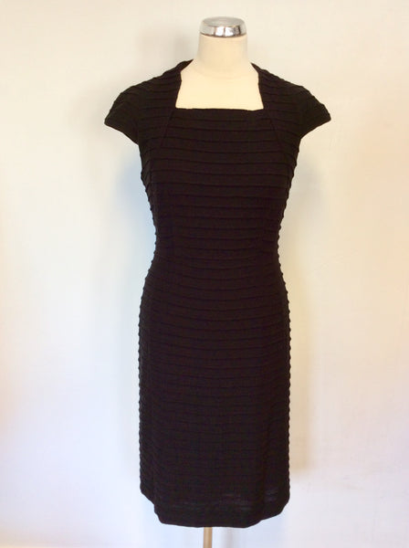 LAURA ASHLEY BLACK RIBBED PENCIL DRESS SIZE 12