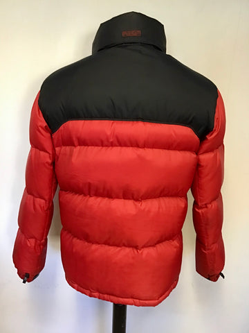 POLO BY RALPH LAUREN RED & BLACK DOWN FILLED PADDED JACKET SIZE M