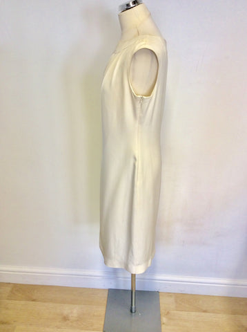 LK BENNETT IVORY SILK SPECIAL OCCASION DRESS SIZE 14